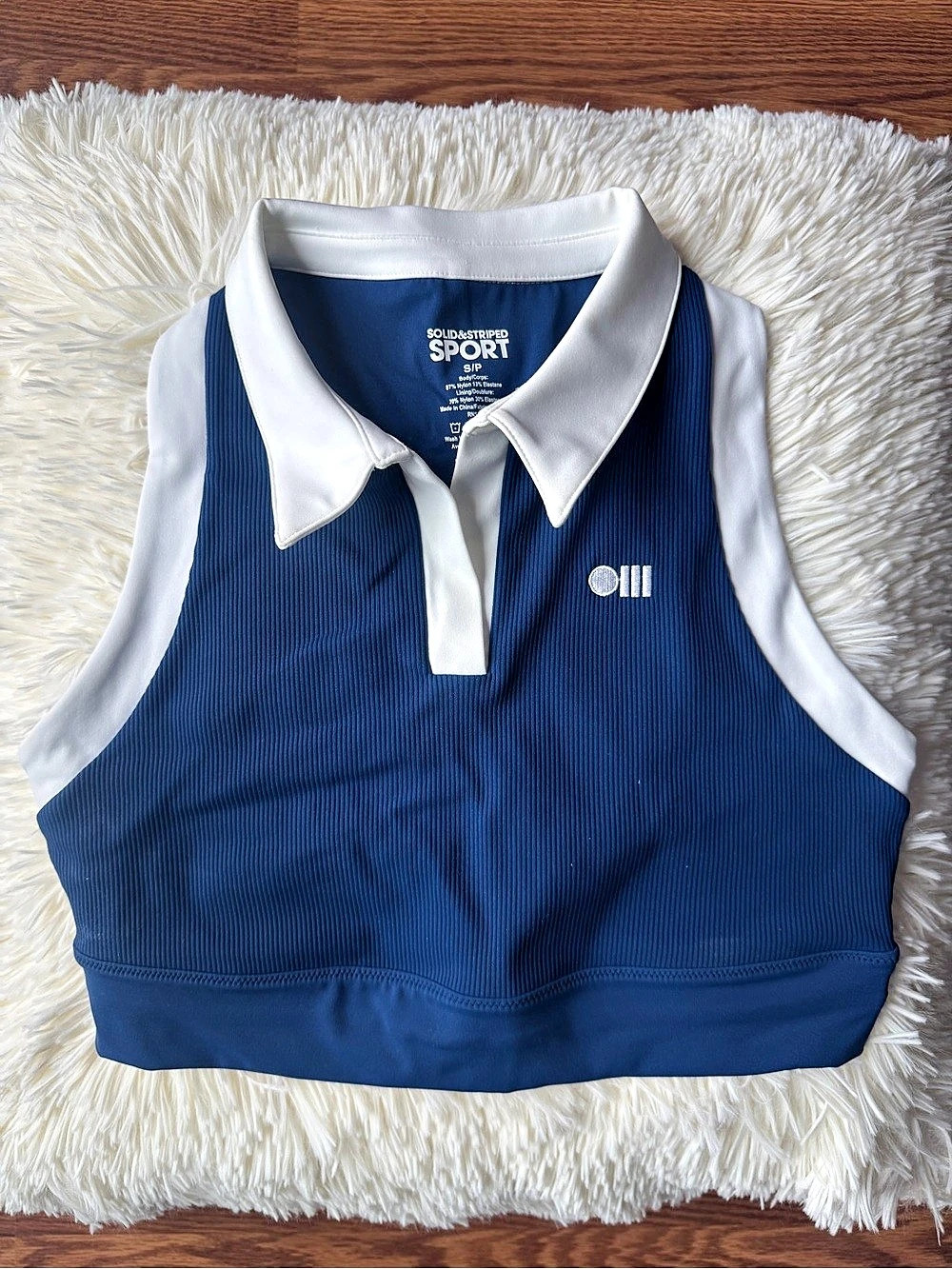 Blue & White Athletic Crop Top Like New